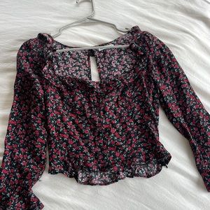 REFORMATION RED ROSES TOP